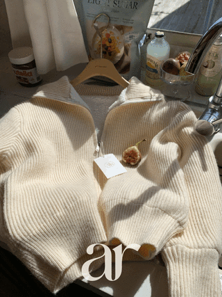 (MADE/겨울한파무력화템♥/양털버전/이미입소문가득!) 로브네 투웨이 지퍼 카라 하이넥 양털안감 니트 집업