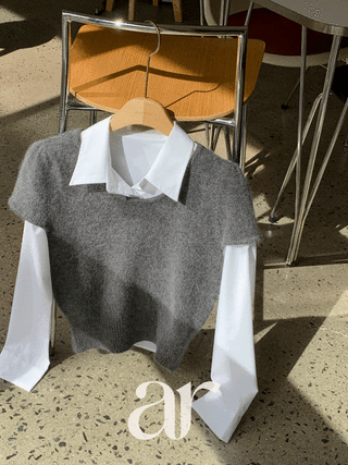 (보송보송+포근포근♥/심쿵핏) 올리비에 헤어리 크롭 라운드 니트