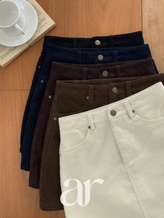 (속바지안감/따뜻한터치감) 에이든 코튼 코듀로이 A라인 미니 스커트