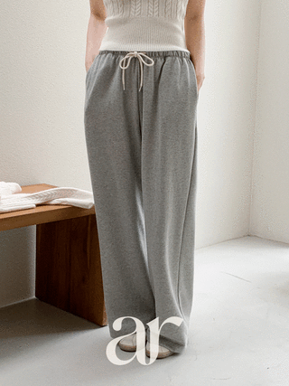 (편안한착용감/데일리베이직) 메이브 캐주얼 와이드핏 밴딩 팬츠