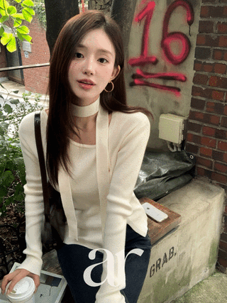 [1000장 돌파✨] (타이세트/자세히볼수록예쁘다♥) 헤이즈 타이 세트 언발넥 사이드 버튼 골지 니트