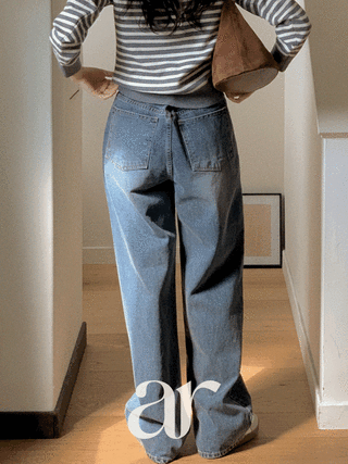 (사계절코디치트키/브랜드워싱퀄리티/느좋핏) 드베인 빈티지블루 와이드 데님 팬츠