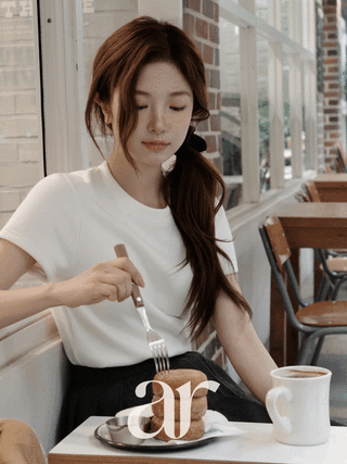 (밍크안감♥/겨울ver) 소렌트 베이직 크롭 융기모 반팔 티셔츠