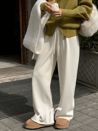 (기모안감/담요팬츠/소프트웜♥) 멜프 와이드 밴딩 트레이닝 팬츠
