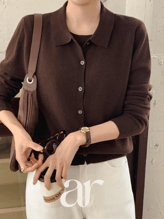 [울함유] (전직원소장템/구김X/레이어드한듯♥) 뉴오브 울 니트 레이어드 나시 카라 가디건