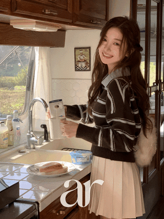 [울함유] (모델강추템/폭닥포근♥)마르소 배색 컬러 스트라이프 카라 니트