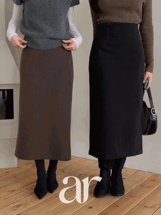 (도톰포근/브랜드퀄리티/신축성굿♥) 레리유 뒷트임 펜슬 겨울 롱 스커트