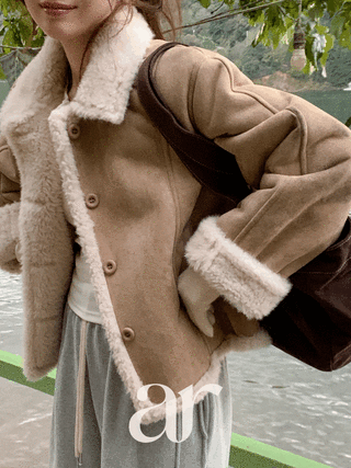 [주문폭주] (패딩보다예쁜-겨울대란템♥/양털폭근포근) 베니엔 양털 안감 카라 스웨이드 무스탕