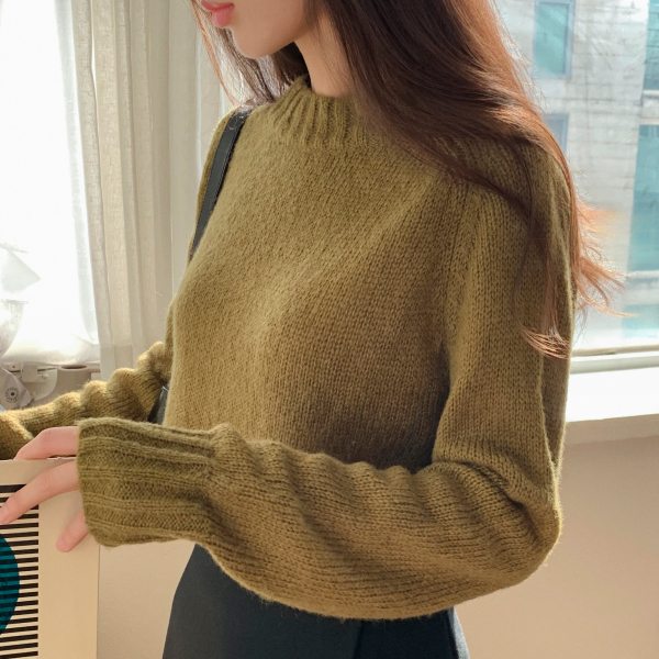 [울함유] (헤어리텍스쳐♥) 브레디 모헤어 울 라운드 니트