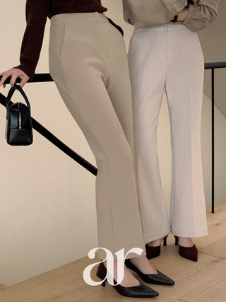 (기모안감/쫀쫀한신축성/몸매보정템) 데이덴 기모안감 세미 부츠컷 스판 슬랙스