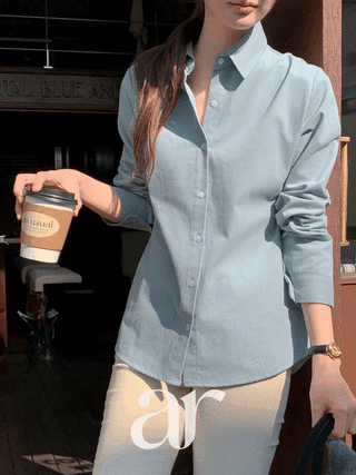 (포근기모셔츠/구김↓/겨울기본셔츠추천) 올렛 기모 베이직 무지 긴팔 셔츠