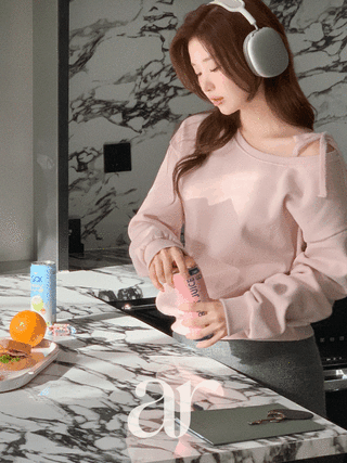 (따뜻기모안감/여리핏/핀터레스트무드UP) 셀론 어깨 리본 니트 스트랩 무지 맨투맨