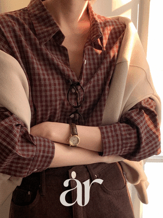 (소프트기모터치/빈티지무드♥) 르베나 기모 잔체크 셔츠 남방