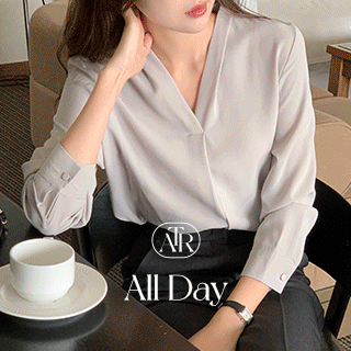 [9만장 돌파✨] (MADE)올데이 브이넥 핀턱 블라우스