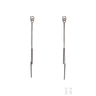 ac3389 고급스러운 디자인의 진주장식 두줄 드롭 이어링 earring