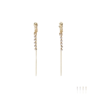 ac3461 반짝반짝 드롭디자인 큐빅장식의 체인 귀찌 earring