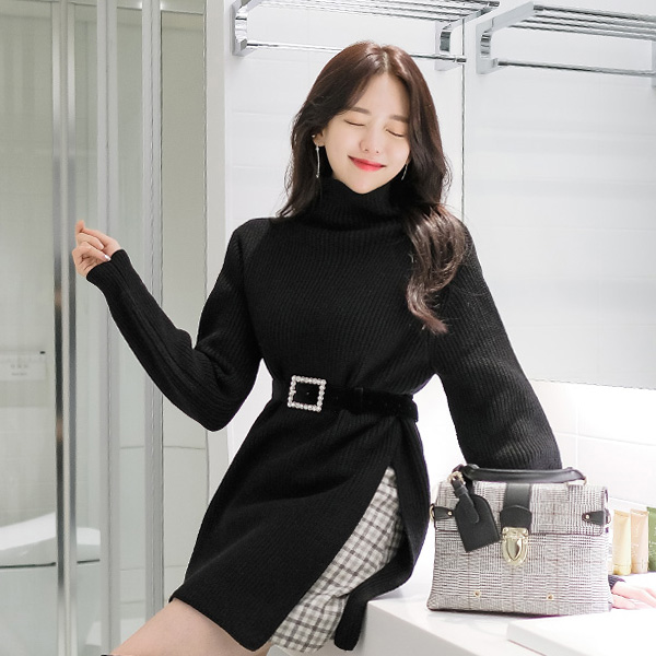 ac3743 레더,벨벳 패브릭으로 제작된 진주 빅 버클 장식 벨트 belt
