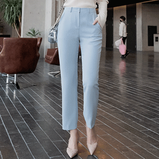 세련된 핏의 파스텔컬러감 슬림일자핏 슬랙스 팬츠 pants