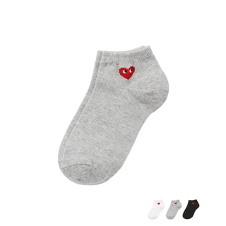 꼼* 하트 마크로 귀엽게 완성된 기본 발목 양말 socks 벚꽃룩