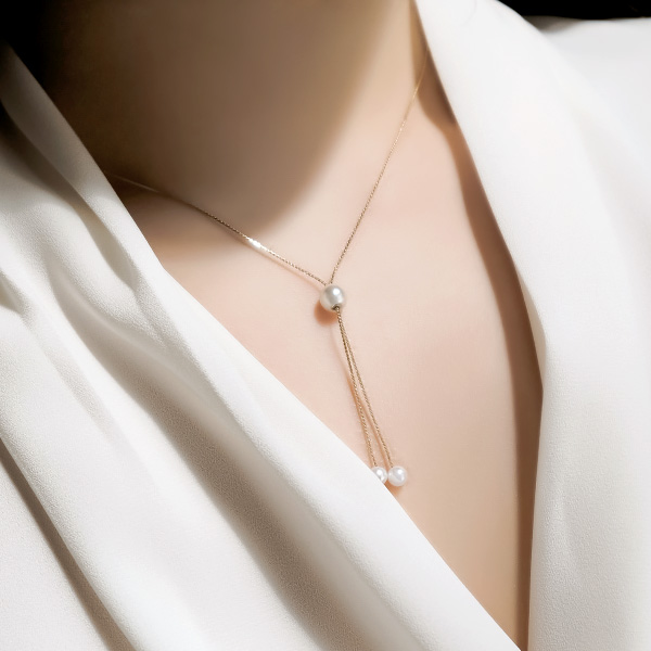 ac3844 사이즈 조절이 가능한 여리한 드롭 진주 네크리스 necklace