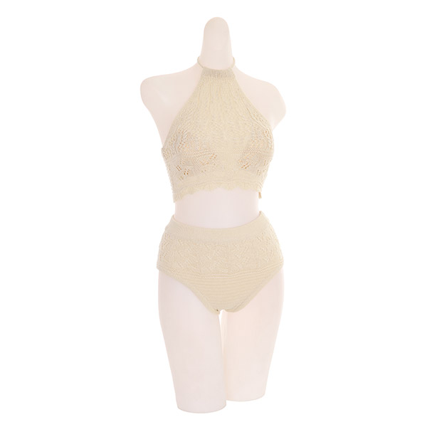bk053 홀터넥 디자인의 니트 비키니 투피스 bikini