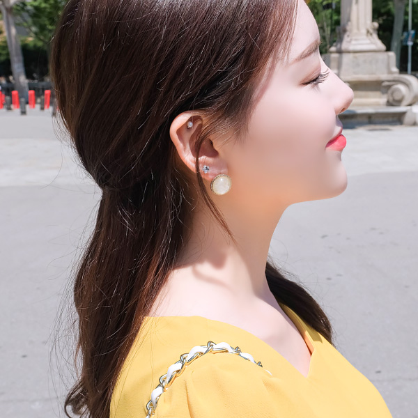 ac3983 영롱한 색감의 자개 팬던트 볼드 이어링 earring