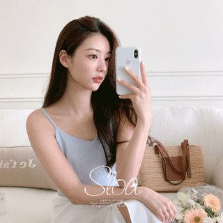 (2만장돌파/끈조절O/구김X) 슬로아 스트랩 조절 브이넥 슬리브리스