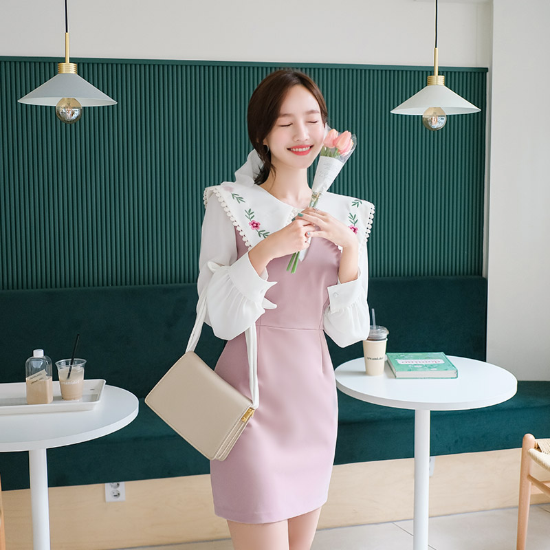 아뜨랑스 - op7583 활용하기 좋은 예쁜 슬림핏의 V넥 서스펜더 미니원피스 dress op7583 활용하기 좋은 예쁜 슬림핏의 V넥 서스펜더... 