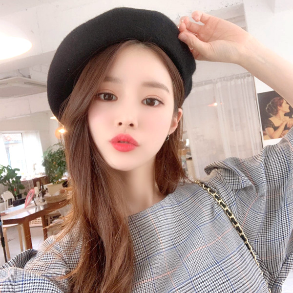 ac4124 사랑스럽게 연출하기 좋은 울혼방 베레모 hat