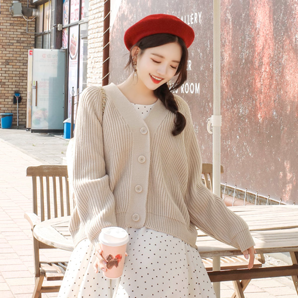 cd1164 핏도 디자인도 너무 사랑스러운 데일리 루즈핏 니트 가디건 cardigan
