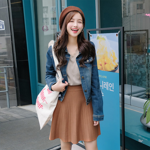 jk984 데일리로 딱 좋은 쫀쫀한 신축성의 베이직 데님자켓 jacket