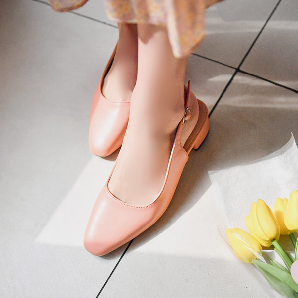 sh1632 10가지 컬러구성으로 완성된 데일리 슬링백 미들힐 shoes