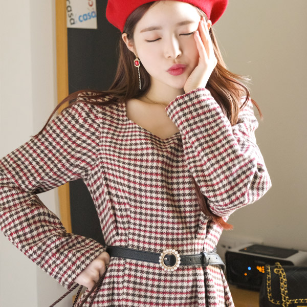 ac4151 엔틱한 감성의 골드버클 진주 포인트 벨트 belt