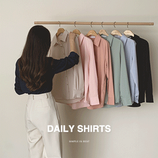 F~XL 3사이즈&14컬러 매끄러운 광택감이 돋보이는 아뜨랑스 베이직 셔츠 블라우스 blouse 벚꽃룩