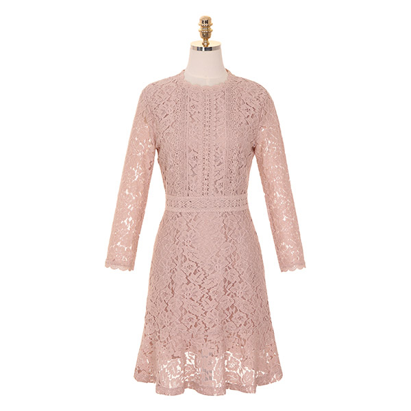 op7772 로맨틱 무드의 플라워 레이스 패브릭 하이퀄리티 원피스 dress