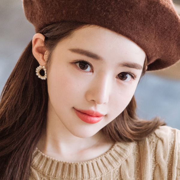 ac4182 로맨틱한 물방울 쉐입의 진주 트리밍 장식 백 침 이어링 earring