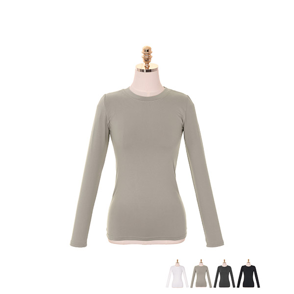 ts1817 보들한 히트 발열 패브릭의 라운드넥 슬림 이너 티셔츠 tee
