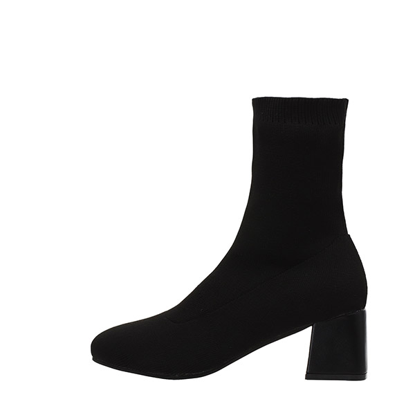 sh1651 니트 소재로 제작된 편안함 가득한 데일리 미들힐 앵클슈즈 shoes