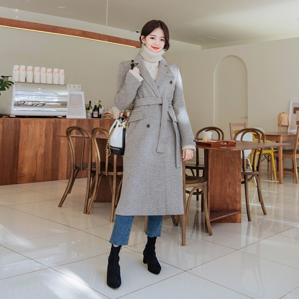 ct1038 하이퀄리티 헤링본 패브릭으로 완성된 6버튼 핸드메이드 롱코트 coat