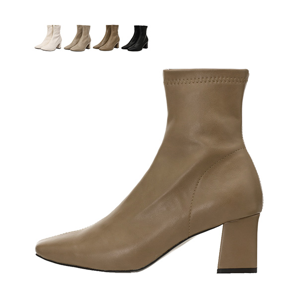 sh1668 중앙 스티치 디자인의 슬림코 옆지퍼 앵클 부츠 shoes