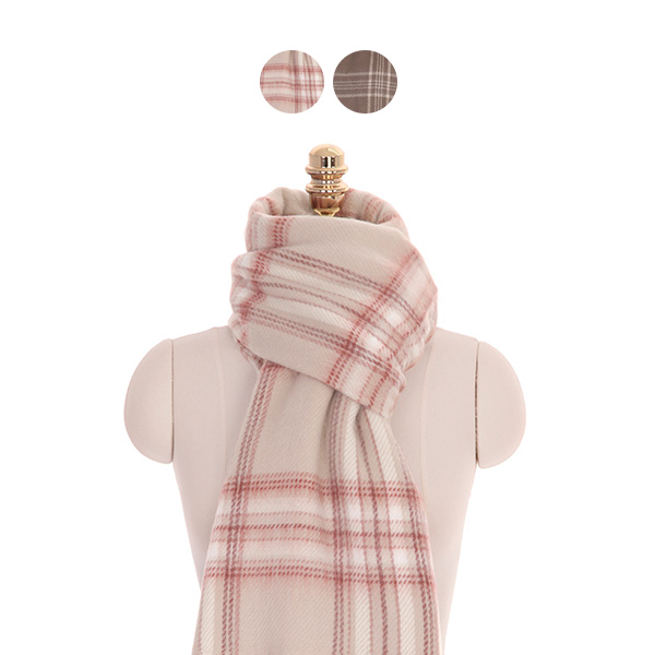 ac4203 체크패턴으로 클래식함을 가득 담은 부드러운 수술 롱 머플러 muffler