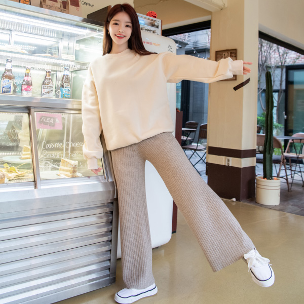 ps1951 세상 편안함 가득한 도톰한 두께감의 와이드 니트팬츠 pants