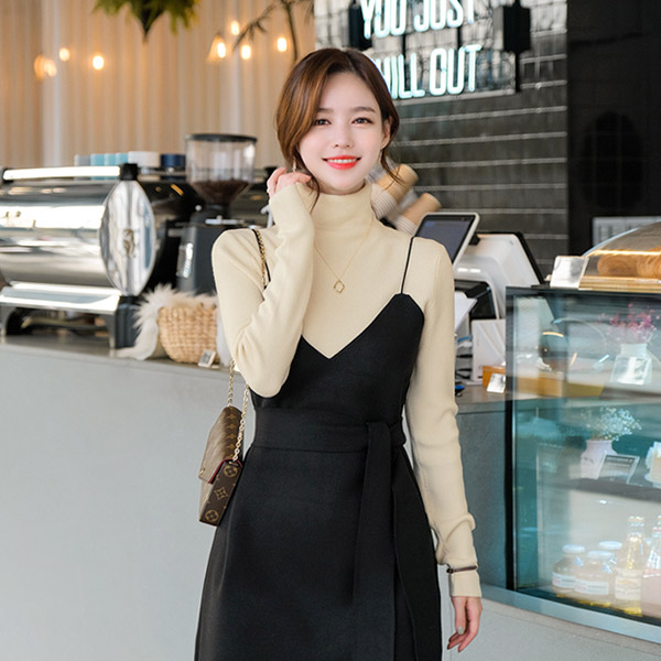 nt1936 울캐시미어 혼방소재의 보들보들 촉촉한 폴라넥 데일리 니트티 knit