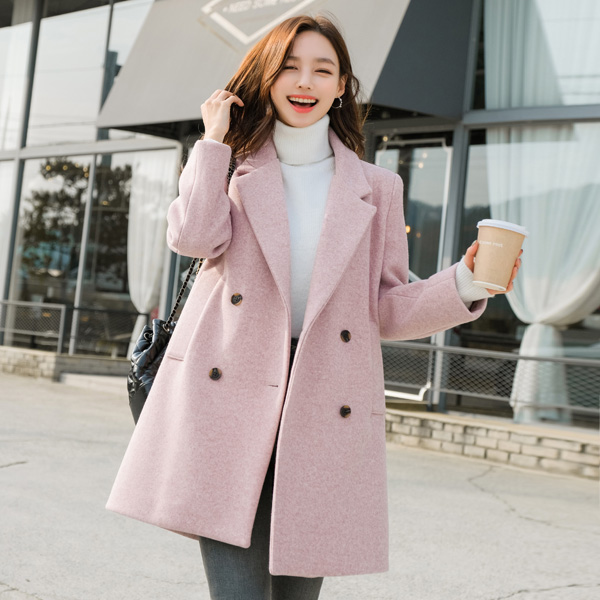 ct1072 소프트한 보카시 컬러감으로 여성스러운 더블버튼 데일리 롱코트 coat