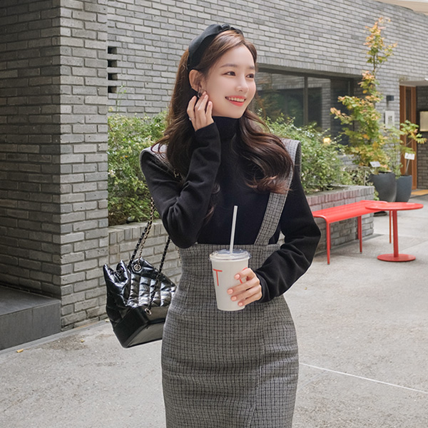 ts1854 도톰하고 따뜻한 기모소재의 베이직 폴라넥 티셔츠 tee