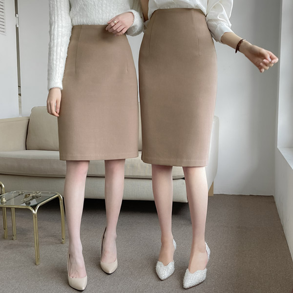 미니,5부,롱기장 3가지 타입의 속기모 겨울버전 슬림핏 H라인스커트 skirt
