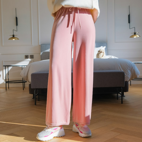 ps1981 보들보들 찰랑한 벨벳패브릭으로 제작된 캐쥬얼 허리밴딩 와이드 팬츠 pants