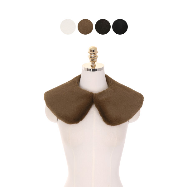 ac4292 부드러운 밍크 에코 퍼로 제작된 러블리한 무드의 레이어드 넥 카라 fur collar