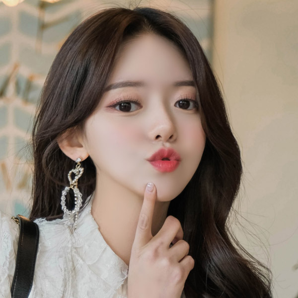 ac4290 페미닌한 하트 큐빅 장식의 크리스탈 롱 드롭 이어링 earring