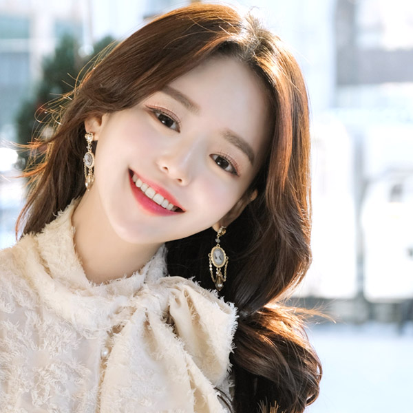 ac4308 우아한 소녀 펜던트 장식의 엘레강스 롱 드롭 이어링 earring